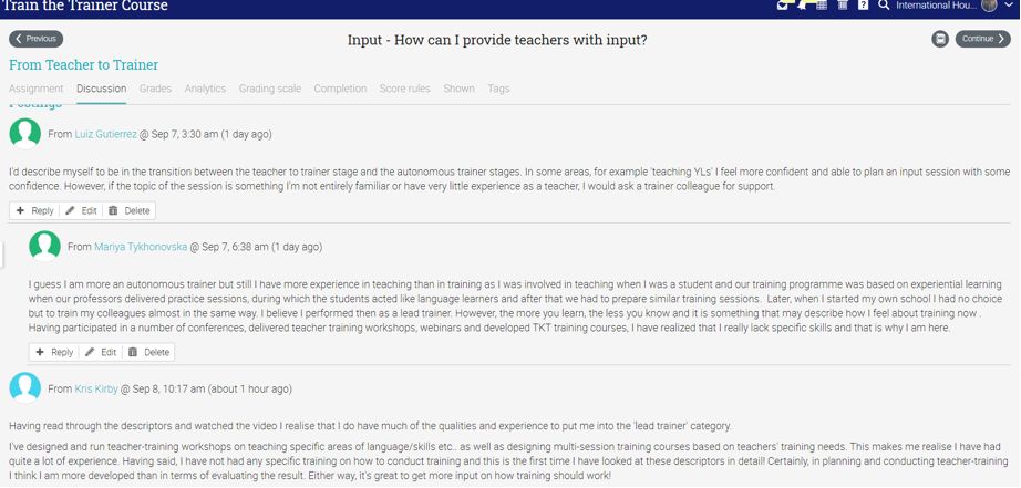 Train the Trainer forums Train the Trainer forums